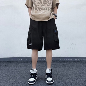 夏季宽松大码工装短裤休闲五分裤中裤大口袋松紧腰DK285图片