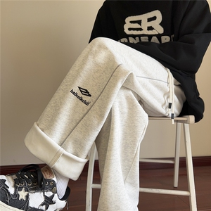 抖音 冬季加绒休闲裤刺绣卫裤D329-QM654-特P50-控88图片
