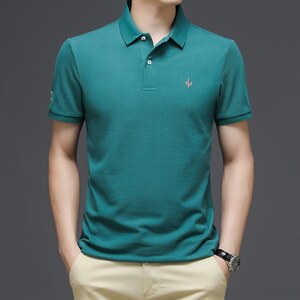 短袖T恤男士潮流夏季2023新款潮牌男装翻领polo衫半袖夏装衣服图片