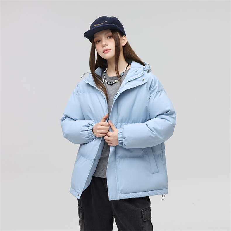 现货 抖音得物可供视频 三防加厚羽绒连帽棉衣外套情侣棉服WM1277图片