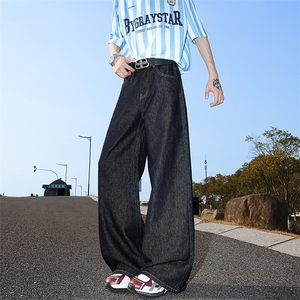 8XL-M 原牛！深蓝美式阔腿牛仔裤垂感慵懒休闲拖地直通裤K9139P68图片