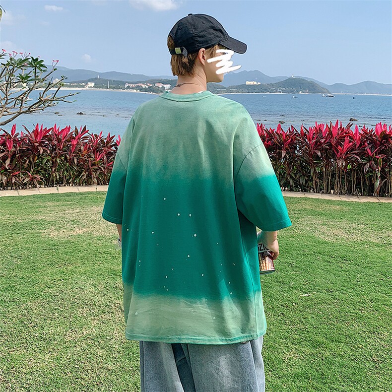 抖音得物供货潮牌复古水洗半袖港风纯棉短袖T恤1511-P58控价78,男装T恤,电商A441-1
