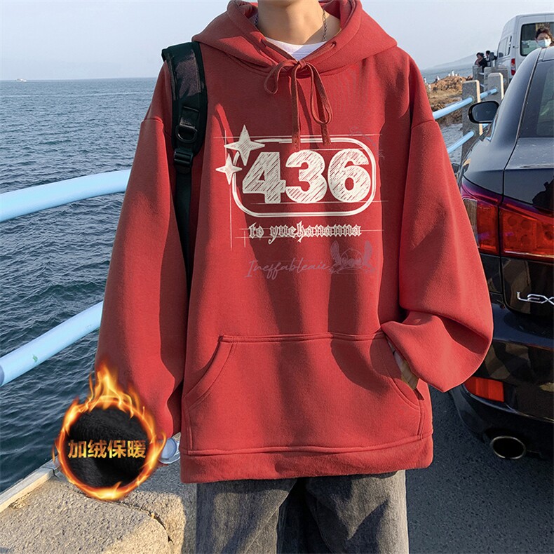 抖音供货、复合重磅加绒现货连帽卫衣宽松D223A-JR-WY2385-特P40,男装卫衣,电商019-1
