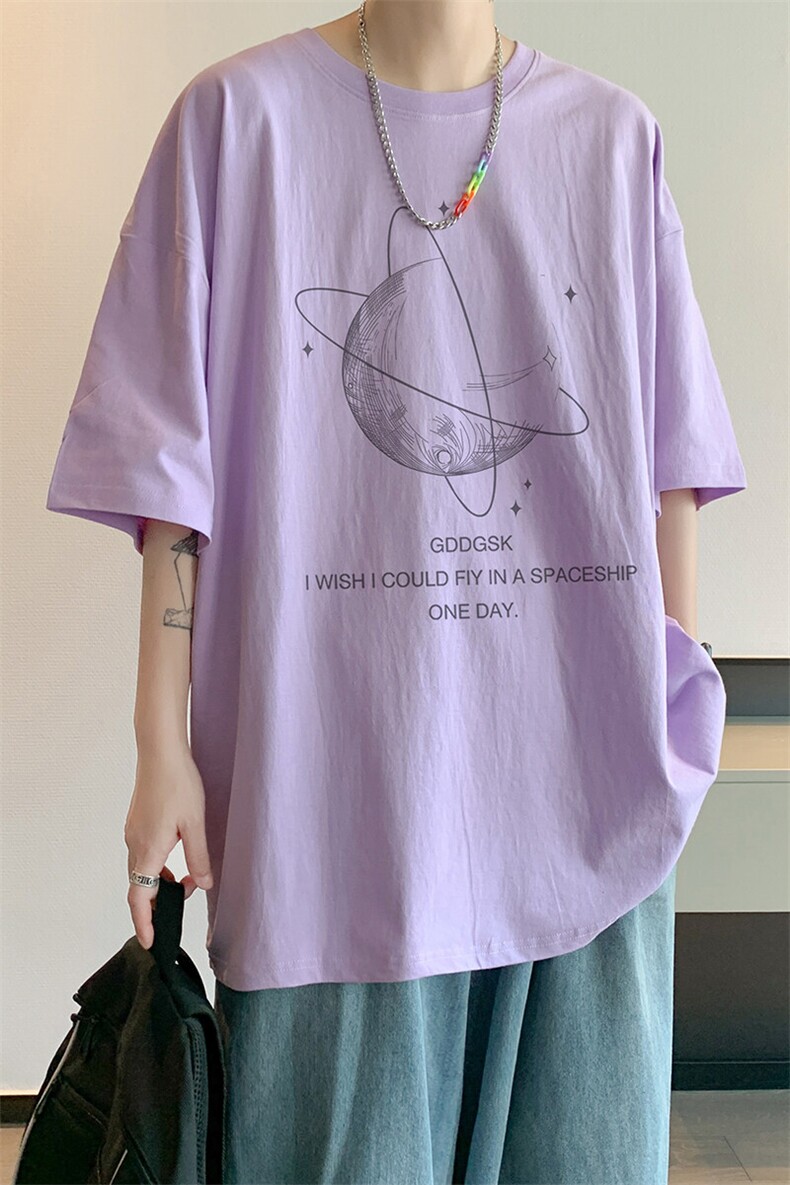 已注册/夏季内景日系青年短袖T恤男潮重磅宽松打底衫DT00494/P25,男装T恤,电商B316