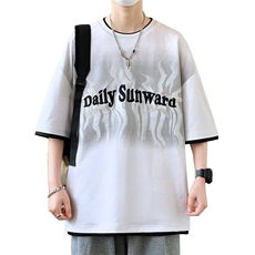 25155-特P40夏季休闲时尚T恤男短袖青少年潮牌印花打底衫，男装T恤，电商D310B