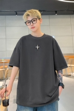 港风可拆卸四芒星多色短袖T恤男DT77783P16块特价：供抖音视频，男装T恤，星座227-7
