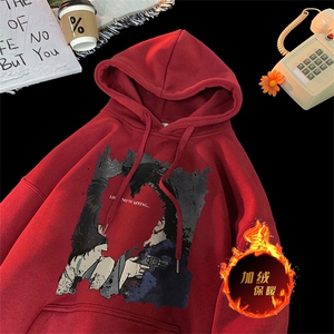 500克重磅冬季美式加绒加厚卫衣外套DL1525常规特P35加绒特40图片