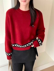 2026年秋季时尚百搭通勤简约休闲套衫，女装针织衫/毛衣，朝贺羊绒