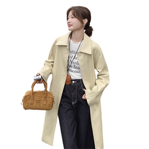 卡其色风衣外套女2025年秋季新款小个子中长款休闲韩版气质高级感图片