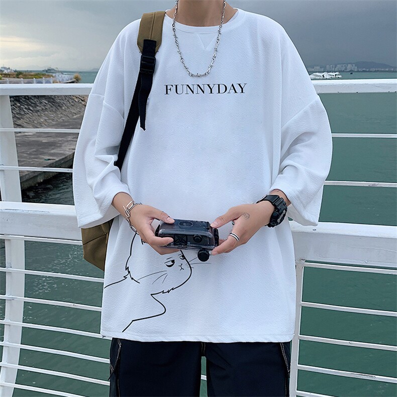 Q11149-P30春夏季七分袖t恤男大码五分袖男短袖中袖,男装T恤,电商A040