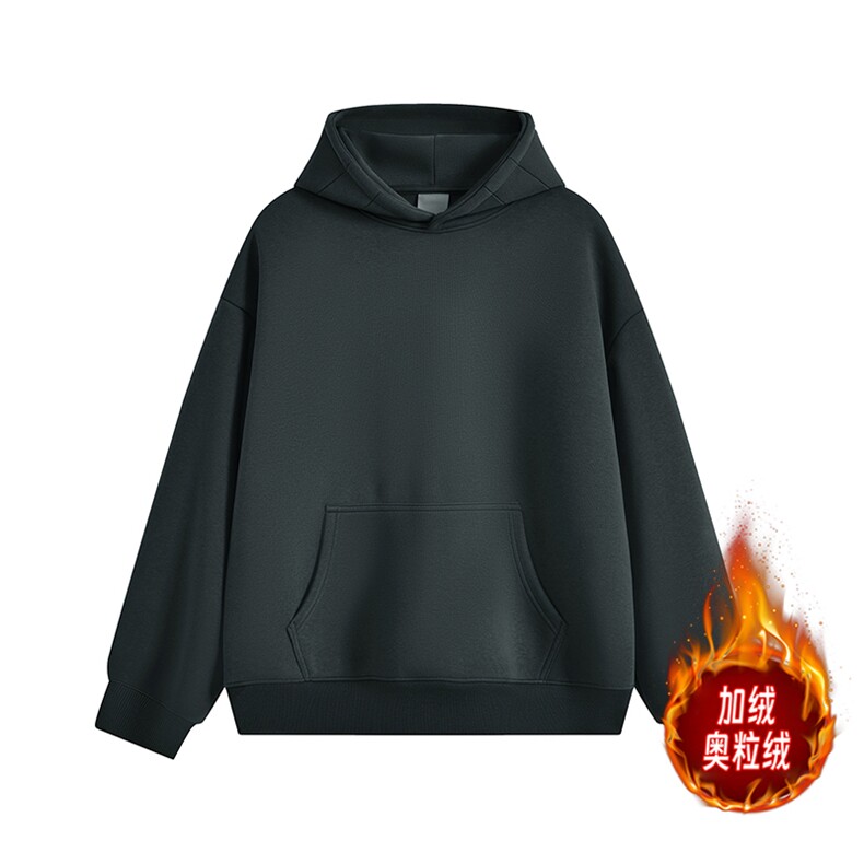 加绒奥粒绒重磅无帽绳500克结构板连帽卫衣硬挺外套 RH5311JR-P58图片