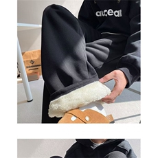 【002】加绒裤男女秋冬阔腿裤休闲时尚保暖直筒裤A079-B4571-P39，男装棉衣，电商A079