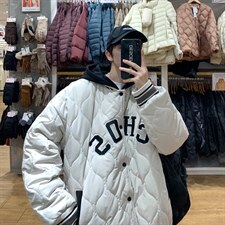 MY033-P135棒球服假两件棉衣男针织拼接潮牌棉服港风控155，男装棉衣，星座1408-1