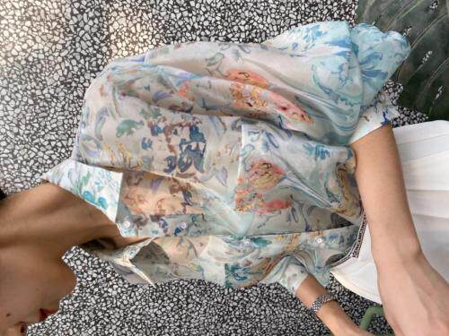 质感好的百搭衬衫.后工艺处理的特殊面料，女装衬衫，N.N MAGGIE