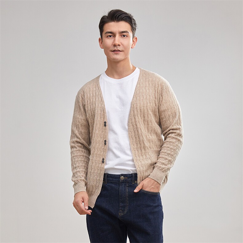 高品质男士羊绒开衫经典简约设计舒适保暖，男装羊绒开衫，牧群羊绒