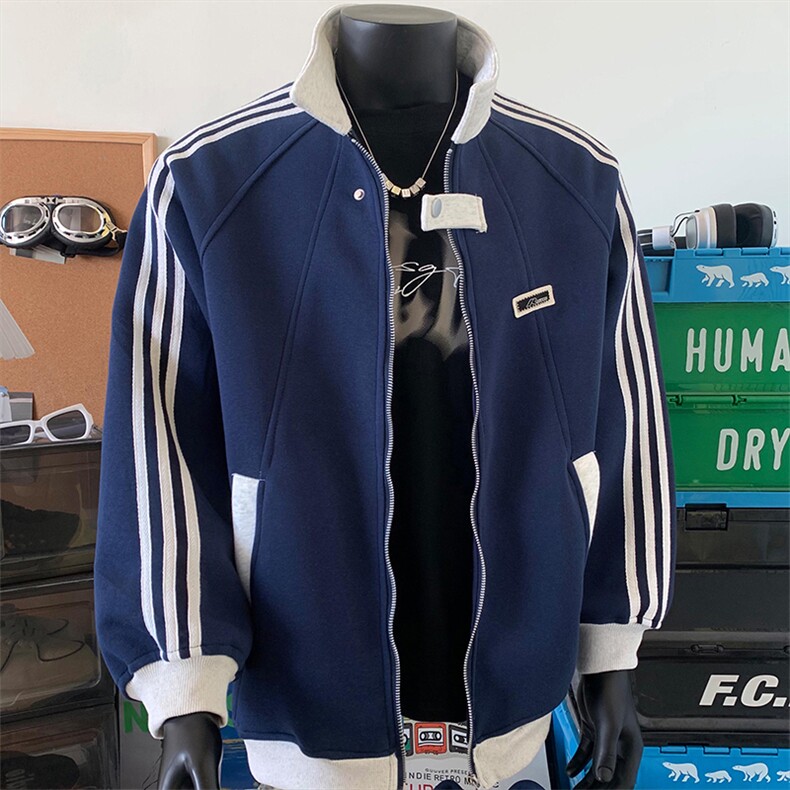420g-高品质-拼接条纹设计感外套男 cp122-特p49图片