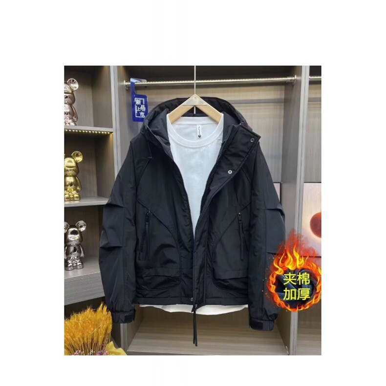 1506-1/JJK111/P84冬新款外套男潮牌棉服休闲百搭连帽黑武士夹克,男装夹克,星座1506-1