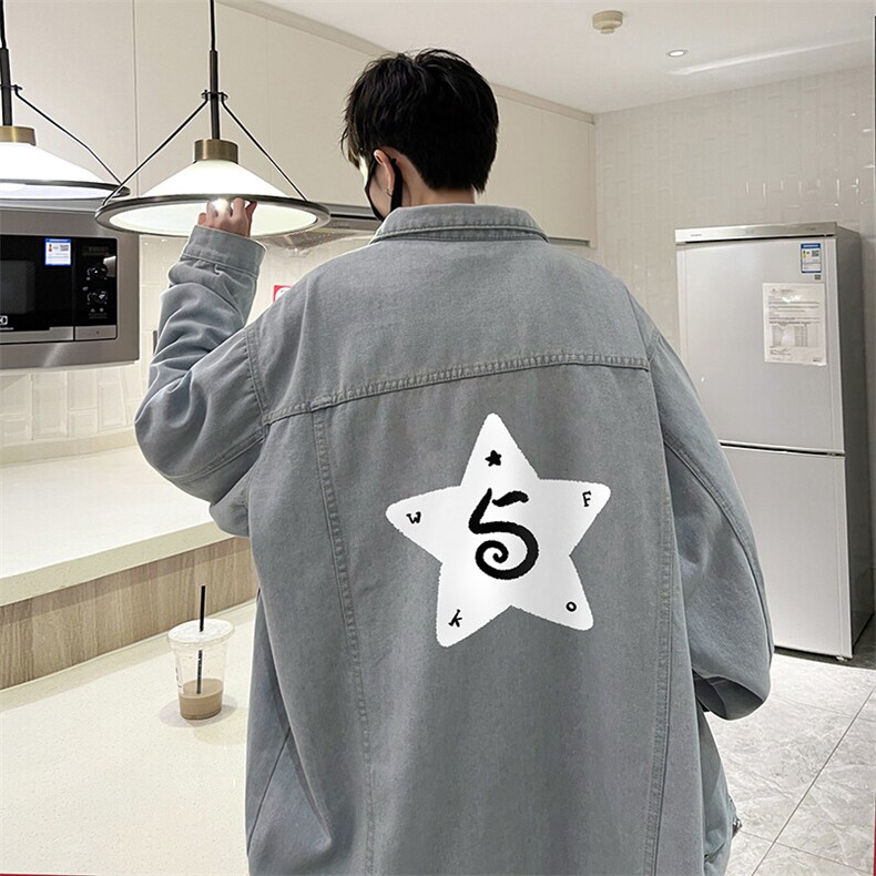 牛仔夹克男大码牛仔外套男茄克NJ77368-P60,男装夹克,电商A040