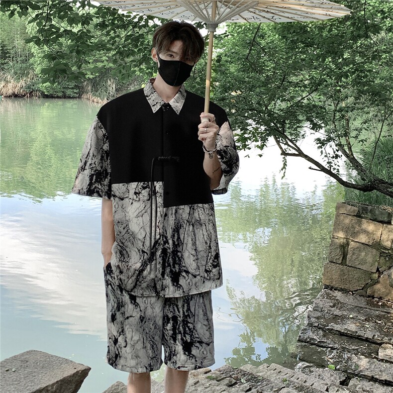 新中式套装TZ77797特P51衬衫CS77798特P33DK77055特P18套装控108，男装休闲套装，星座227-7