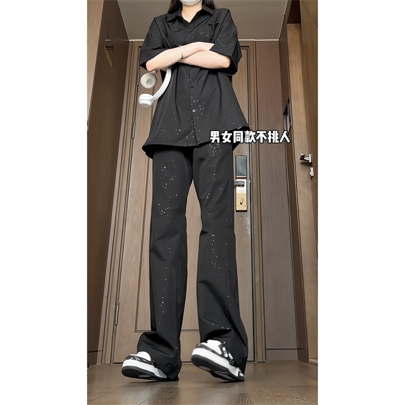 满天星裤子防水垂感冰丝西裤微喇长裤XK178-特P35衬衫C2318-P35,男装衬衫,星座1213