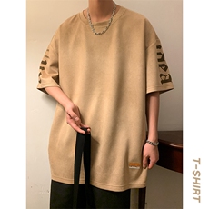 新款短袖男港风暖光夏季t恤休闲百搭印花圆领T恤男上衣TC3136-P35，男装T恤，星座717
