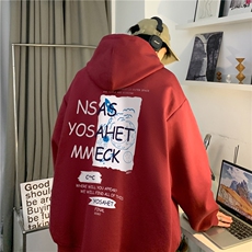 美式潮流字母太空旅行印花INS宽松连帽卫衣JK23394特p35-控58，男装卫衣，星座605(原A050)