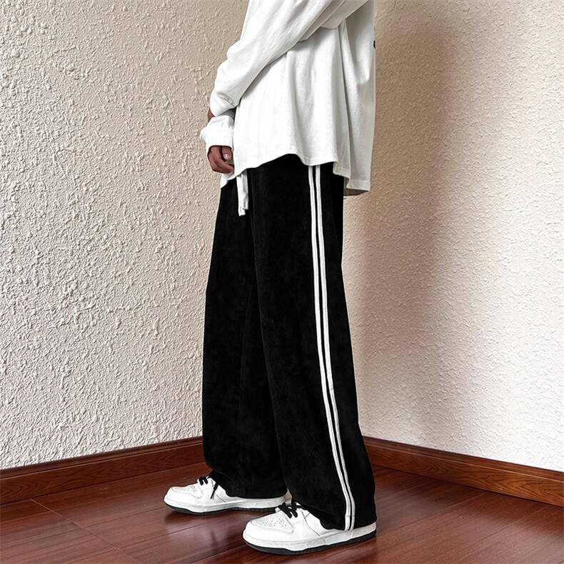 港风抖音品质欧绒休闲裤长裤拖地裤A014-DY2181-P60控88,男装休闲裤,电商A014