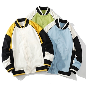 秋季宽松潮流休闲拼色棒球服情侣外套夹克A305-EY3671-P75图片