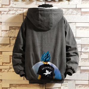 NM53154-P140 牛仔外套男大码加厚加绒衣男羊羔毛服男图片