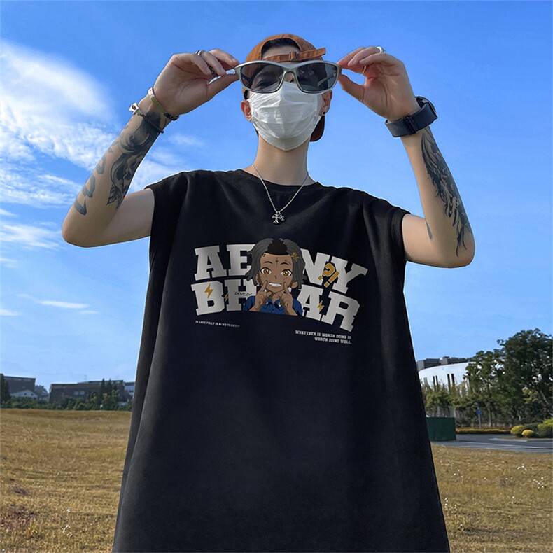 直播品质德进口直喷印花美式麂皮绒宽松背心无袖t恤JP126-25,男装T恤,电商A486