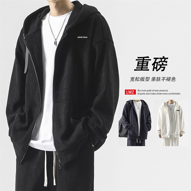 重磅日系潮牌宽松连帽卫衣休闲拉链开衫潮流外套TK981-特批-78图片
