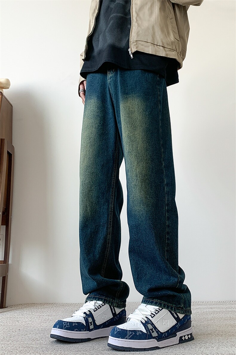 现货主推款加大码纯色直筒牛仔裤男XZ-310A-2BK305P50控78,男装牛仔裤,星座310A-2