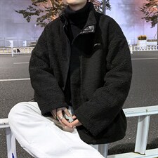 Q双面穿羊羔绒男冬季韩版港风ins宽松加厚衣夹克学生W2256-P82，男装棉衣，星座512-4