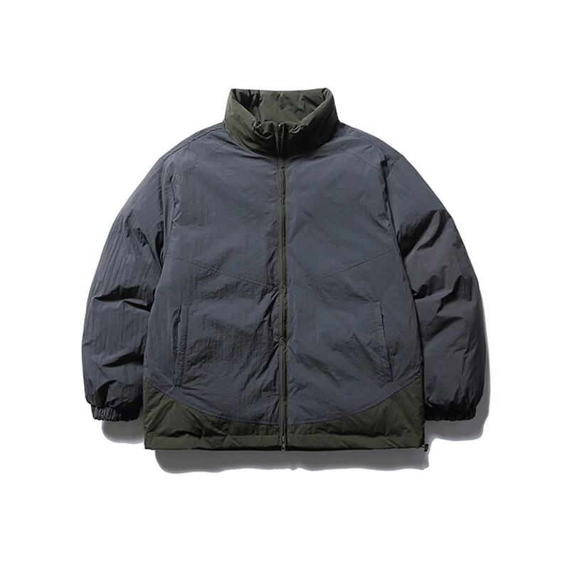 南夏乔装2025冬季新款撞色拼接立领棉衣日系复古宽松中性保暖棉服图片