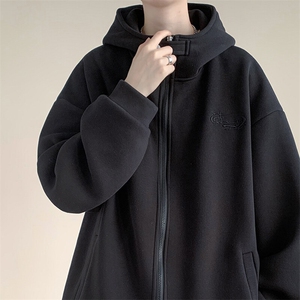 现货D232-WT116-P88控108自制款高克重刺绣加绒加厚外套班服 65棉图片