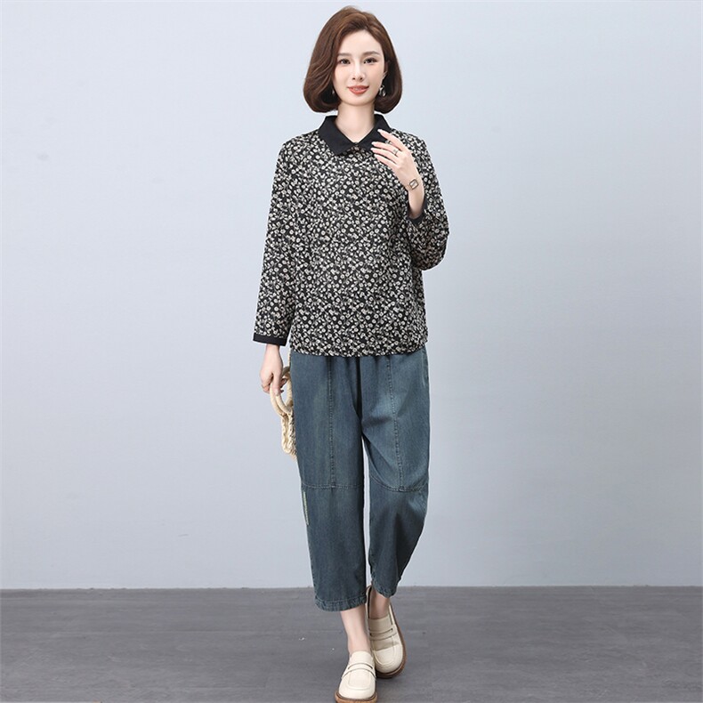 时尚休闲女装套装宽松显瘦牛仔裤两件套舒适百搭日常穿搭,女装套装/套裙,叶笙衣