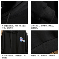 WY2262-P35纯连帽卫衣男大码运动帽衫宽松薄砖墙，男装卫衣，电商A040A