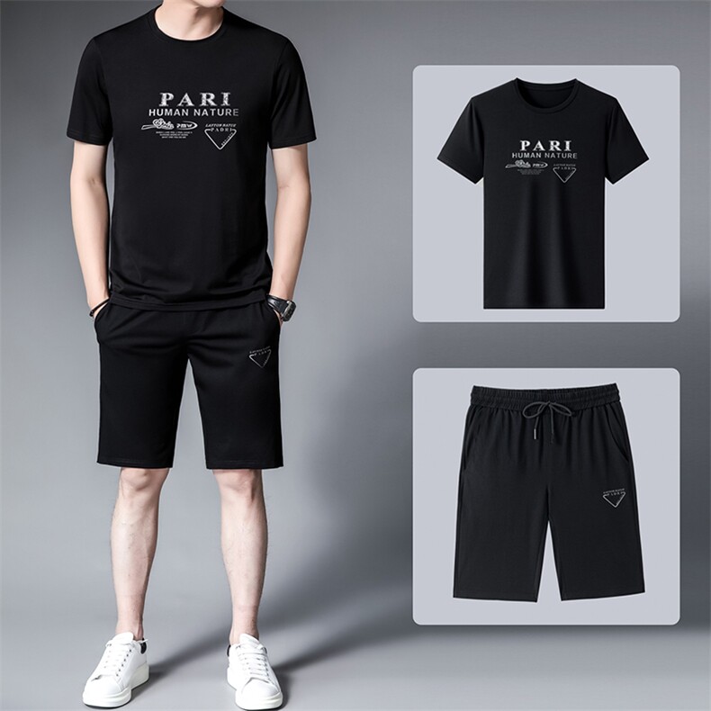 中老年男士运动服套装2023夏季新款冰丝免烫爸爸休闲跑步三件套,男装休闲套装,电商B212（原钱塘6029）
