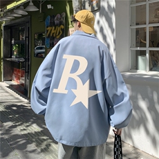 ！23秋季新款宽松大码港风R星夹克外套JK16134-P50控68，男装夹克，星座508（原C305）