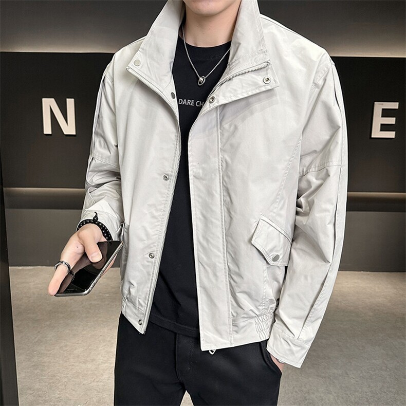 2025春季新款纯色简约宽松时尚潮牌男装夹克外套C317-J901-P110,男装夹克,电商C317
