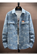秋季流行男牛仔衬衣宽松休闲长袖衬衫外套XZ310B-3-CY959-P60，男装衬衫，星座310B-3
