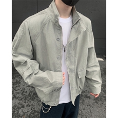 美式重工全棉哈灵顿夹克复古帆布立领工装上衣外套3628-P88控138，男装夹克，电商B295
