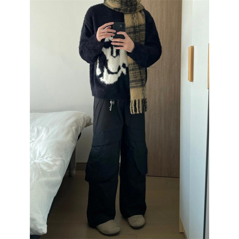 【有货】D561LL-特P58 水貂毛毛衣男美式海马毛针织衫外套图片