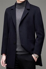 澳洲羊毛大衣男长款西服领中年男士休闲毛呢外套MNSA2291-P480,男装风衣,电商B212（原钱塘6029）