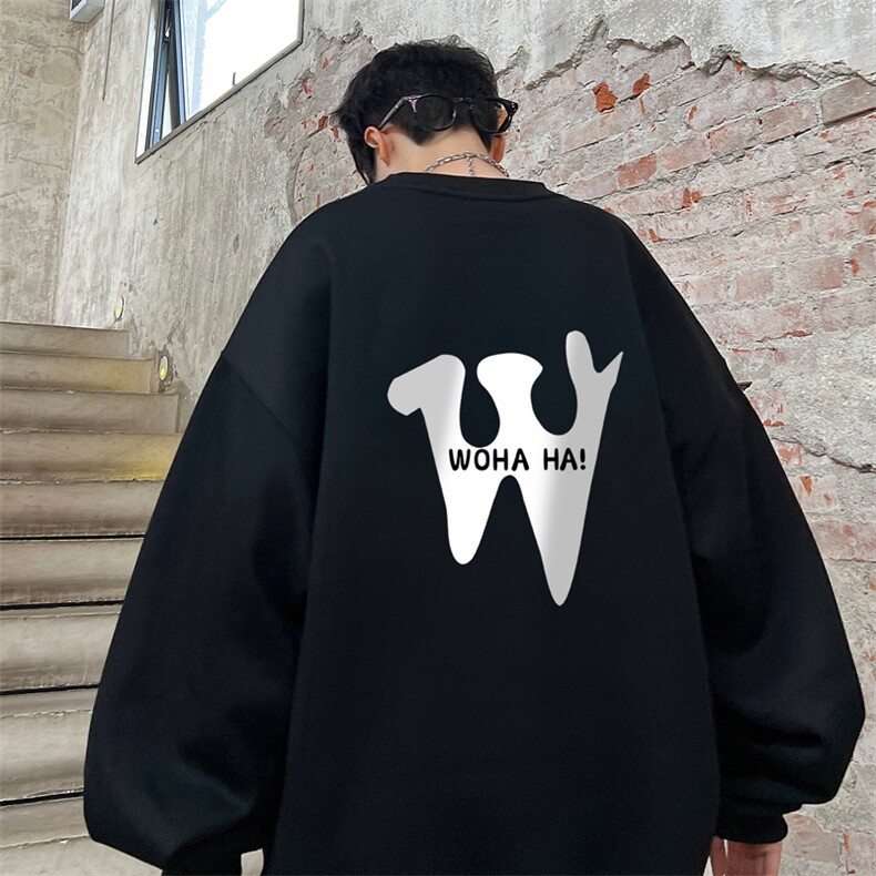！圆领卫衣港风长袖T恤男外套男WY126-P28,男装卫衣,电商B367