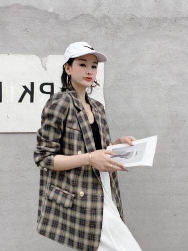 春季格子西装，女装西装，MZ 原创