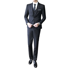 三件套西服套装男士西装商务休闲职业装上班面试修身新郎伴郎结婚，男装西服套装，星座505-2（原电商A260-1)