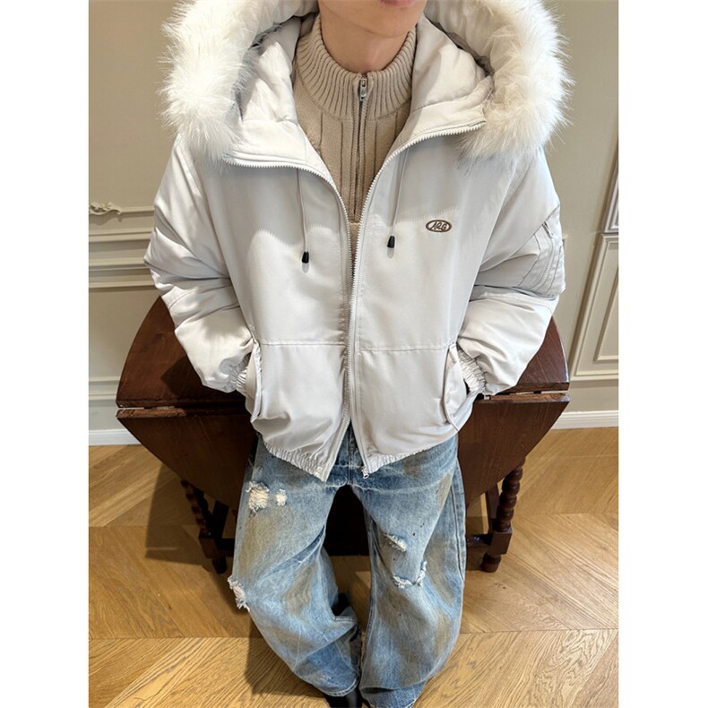 517A-8-Y93-P98毛领可拆卸加棉高品质派克服情侣棉衣外套,男装棉衣,星座517A-8（原B282）