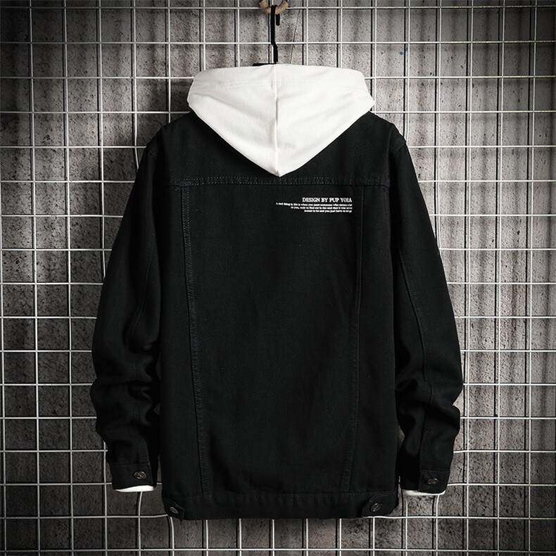 JK607-p55-大量现货网格牛仔夹克肥仔量足破洞印花大码,男装夹克,星座103A