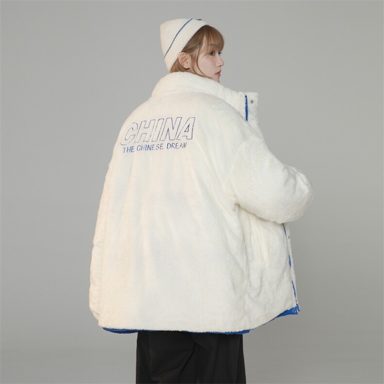 两面穿新款加绒棉衣男女棉服面包服情侣棉袄外套3325-P80控118,男装棉衣,星座207